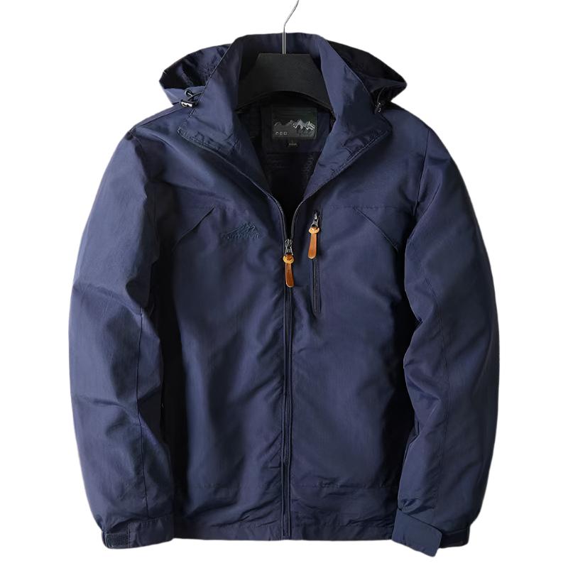 Levoire | Veste capuche imperméable coupe-vent manches longues Bleu