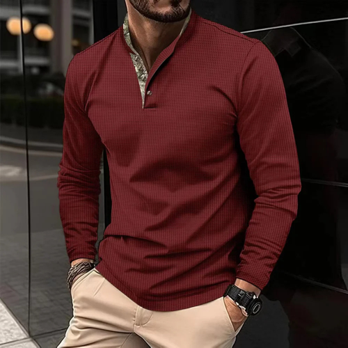 Levoire | Chemise À Manches Longues Pour Hommes Avec Col Montant