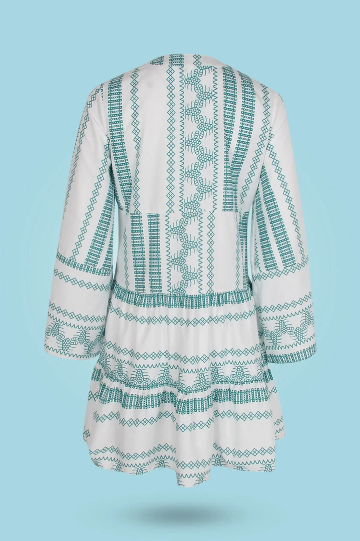 Levoire | V Neck Dress With Short Sleeves