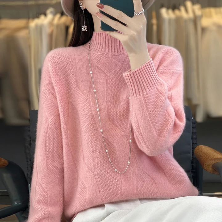 Levoire | Cachemire Tricot Femmes Surpoids Doux Et Chaud Tricoté Pull Rosa
