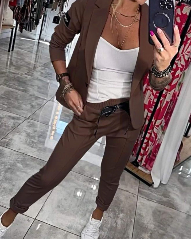 Levoire | Ensemble de blazer élégant Braun