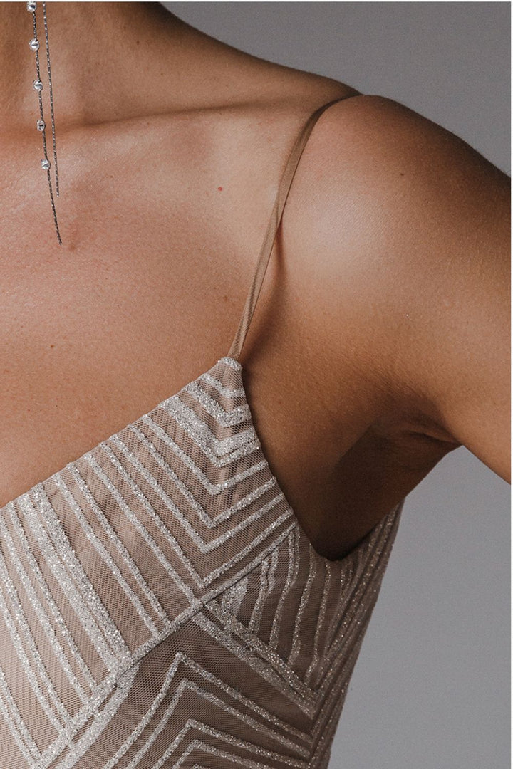 Levoire | Robe Midi Élégante À Sequins Géométriques