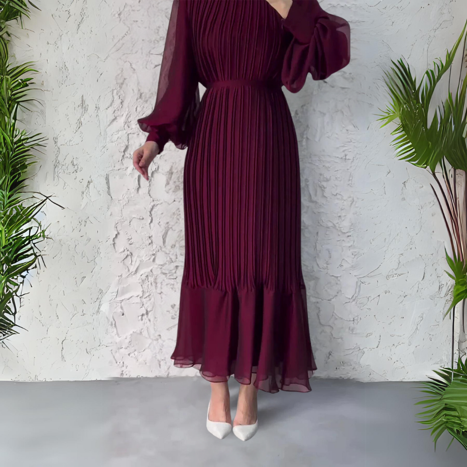 Levoire | Robe Avec Jupe Plissée Longue