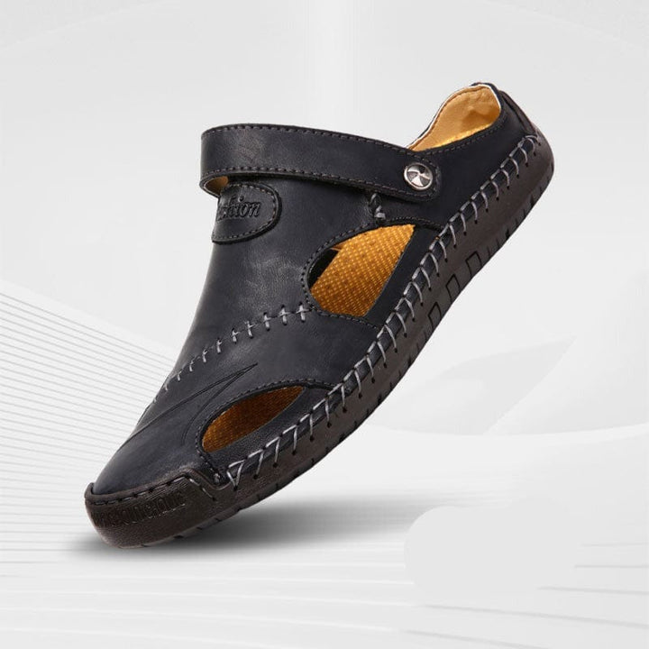 Levoire | Sandale en cuir pour hommes Noir