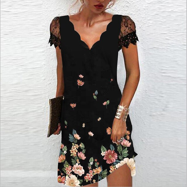 Levoire | Robe Mini Élégante Avec de Magnifiques Détails Rosa-Rouge