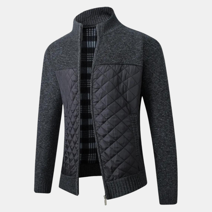 Levoire | Cardigan Avec Col Montant Noir