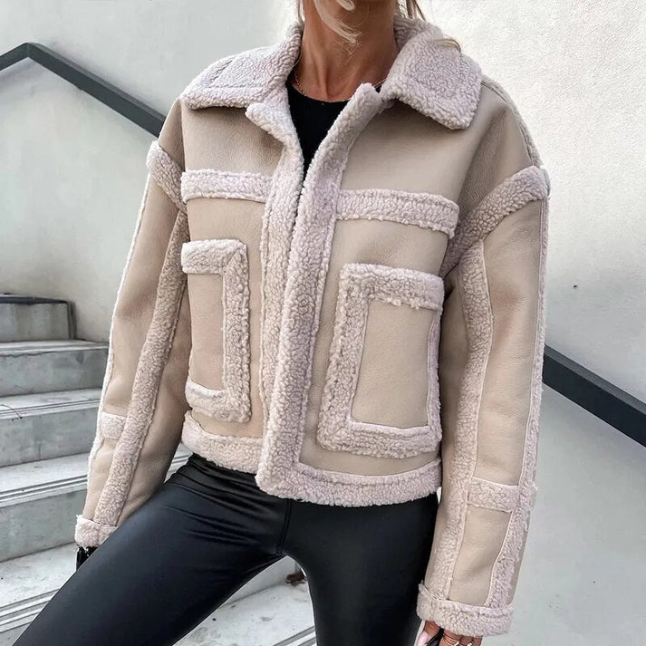 Levoire | Veste De Moto Pour Femmes Avec Un Design Moderne Et Une Coupe Confortable Beige