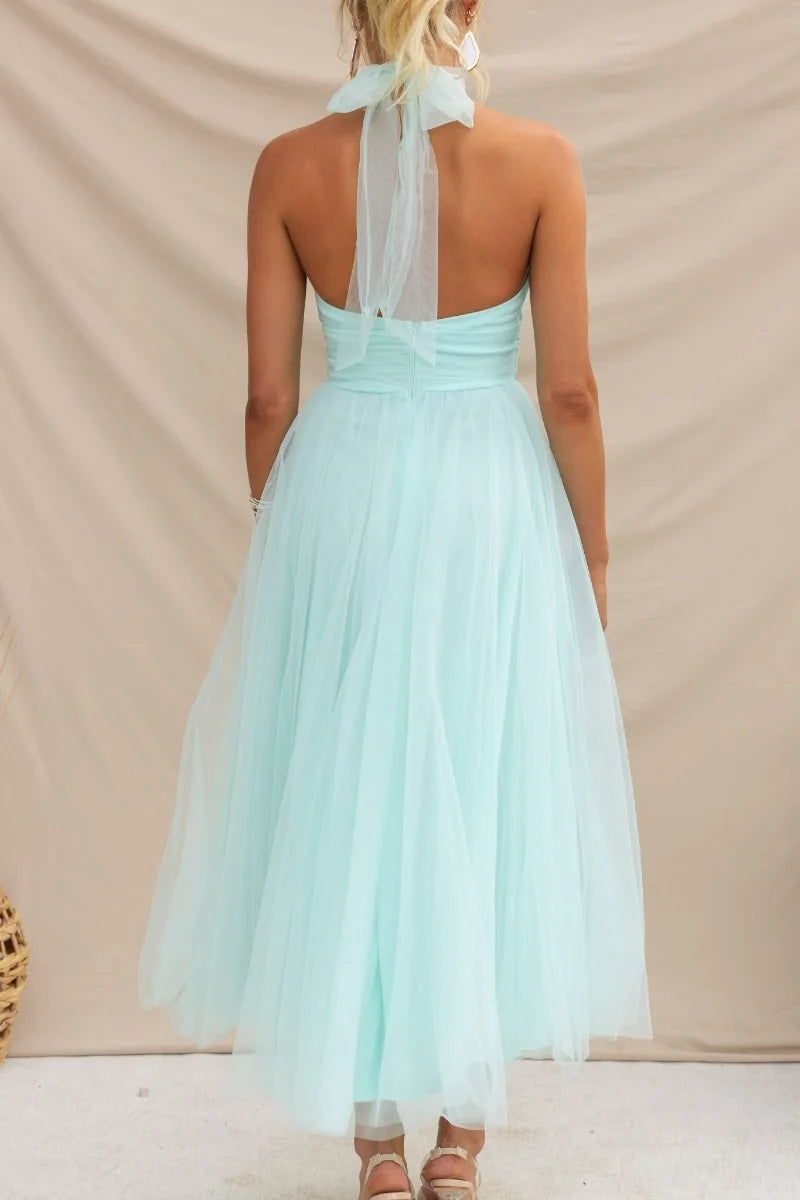 Levoire | Robe Midi En Tulle À Dos Nu