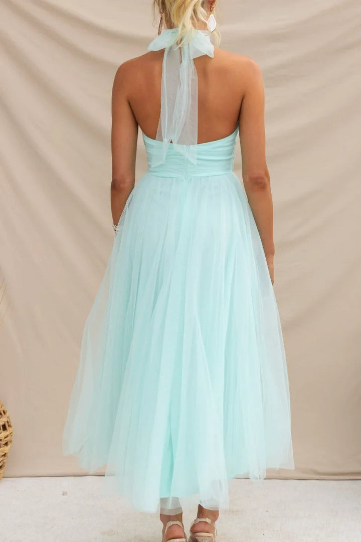 Levoire | Robe Midi En Tulle À Dos Nu