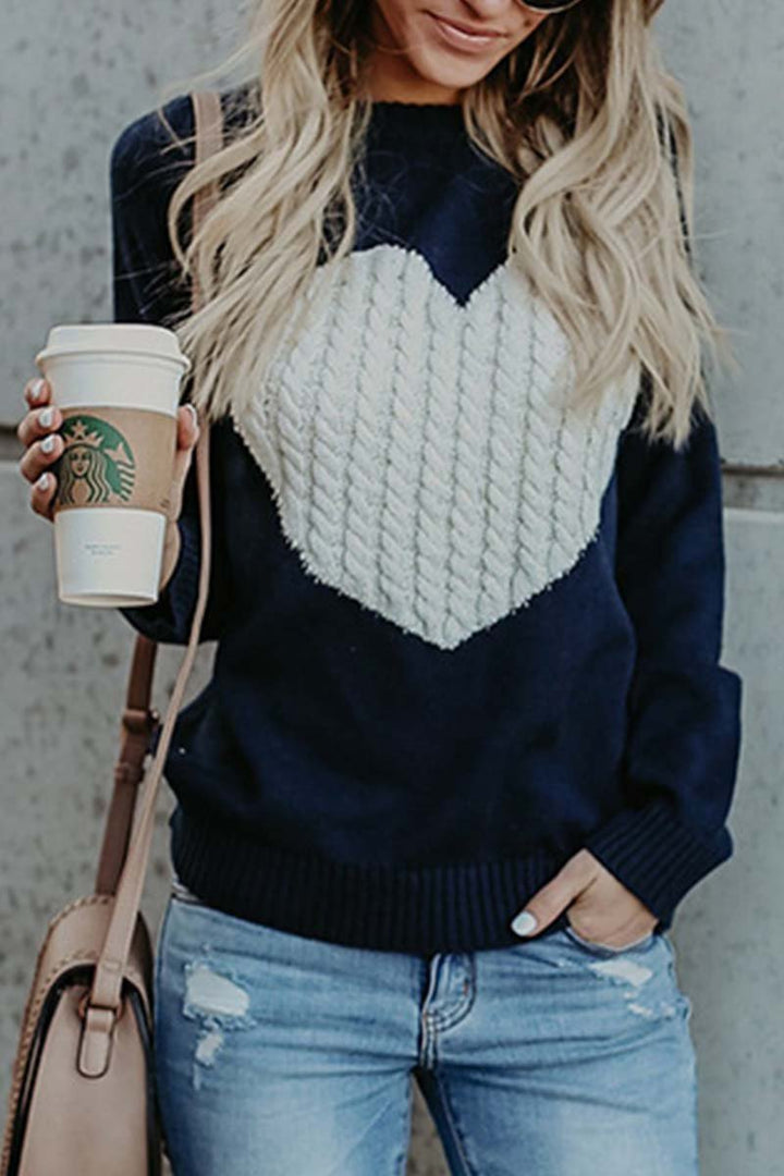 Levoire | Robe en tricot en forme de cœur Bleu