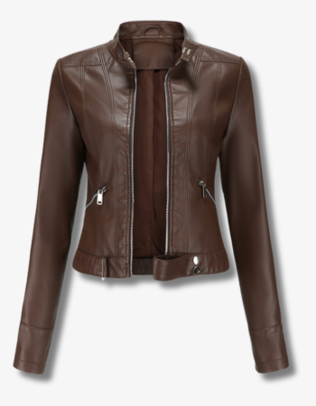 Levoire | Blouson En Cuir Élégant Pour Le Style Urbain Braun