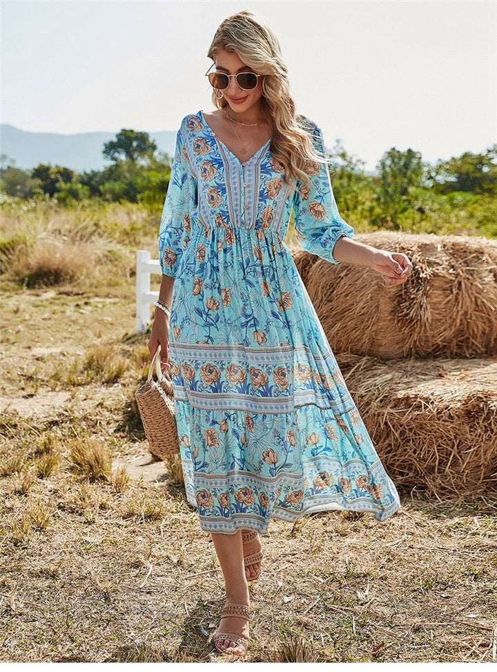 Levoire | Robe D'Été Pour Femmes Bea Bleu