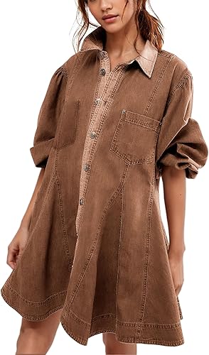 Levoire | Robe Longue Avec Des Manches Bouffantes Pour Femmes Kaki