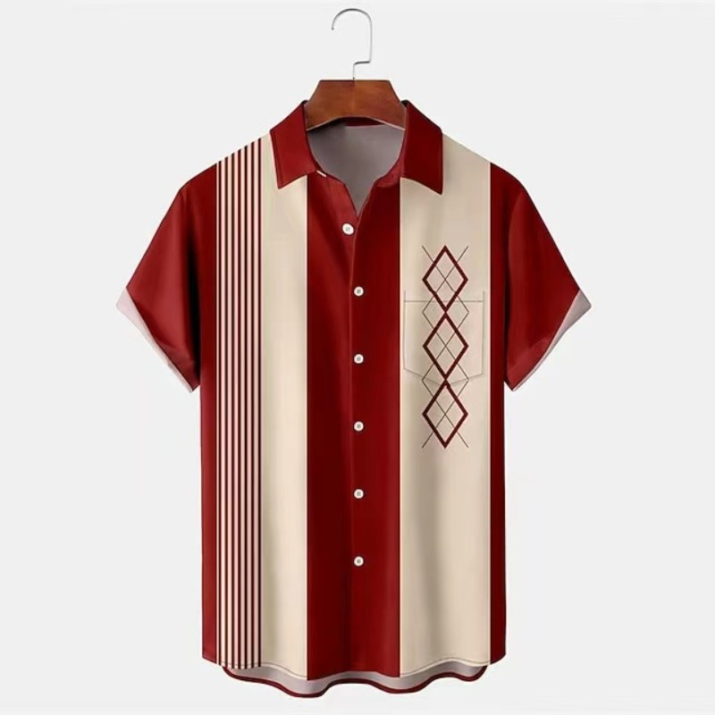 Levoire | Chemise décontractée élégante pour homme Rot