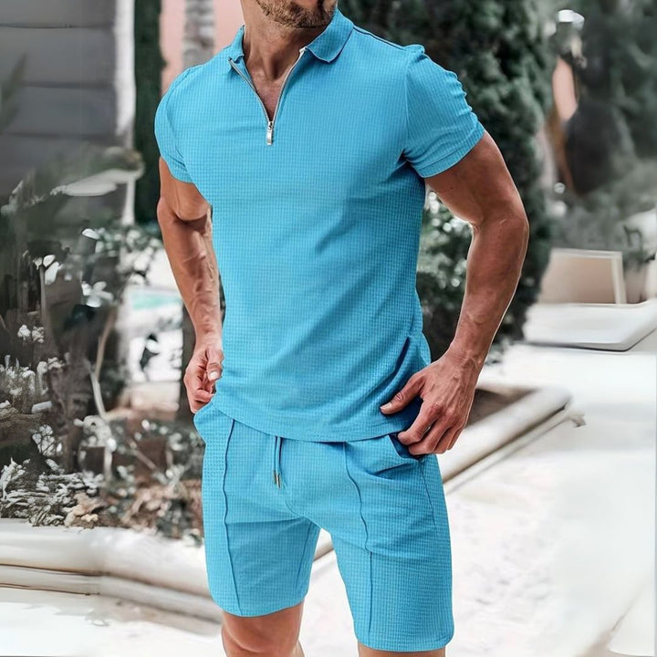 Levoire | Ensemble Été Débardeur Et Short Homme Bleu ciel