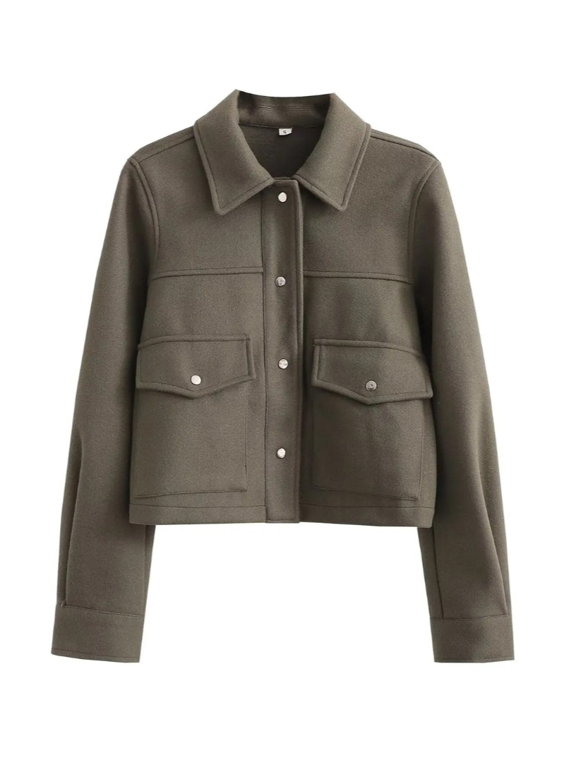 Levoire | Veste courte pour femmes bombers Gris foncé
