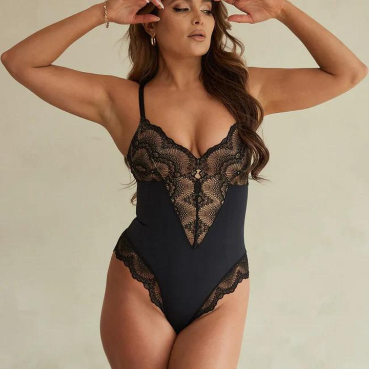 Levoire | Formender Spitzen Shapewear Bodysuit Noir