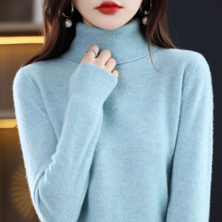 Levoire | Pull Col Roulé Avec Sensation Cachemire Bleu ciel