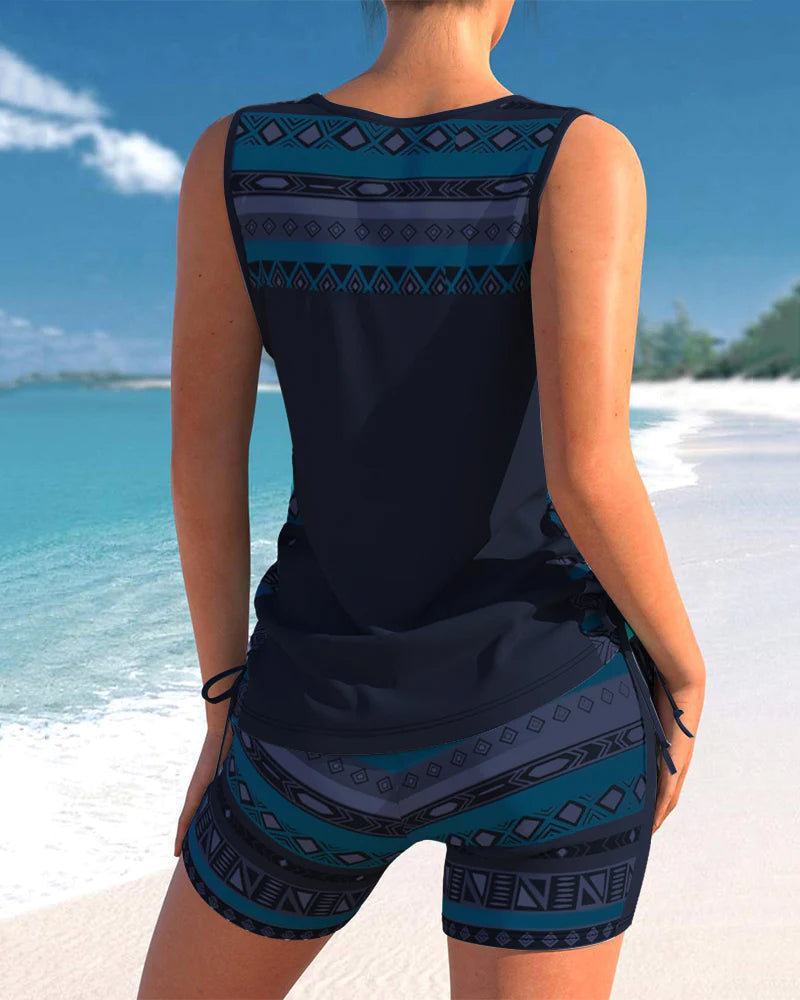 Levoire | Tankini Avec Un Motif Géométrique Et Encolure En V