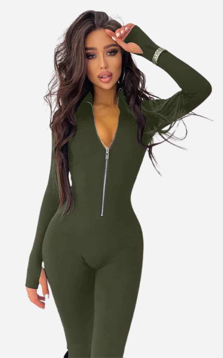 Levoire | Femme Ajusté Manches Longues Élégance Et Glamour Style Olivier