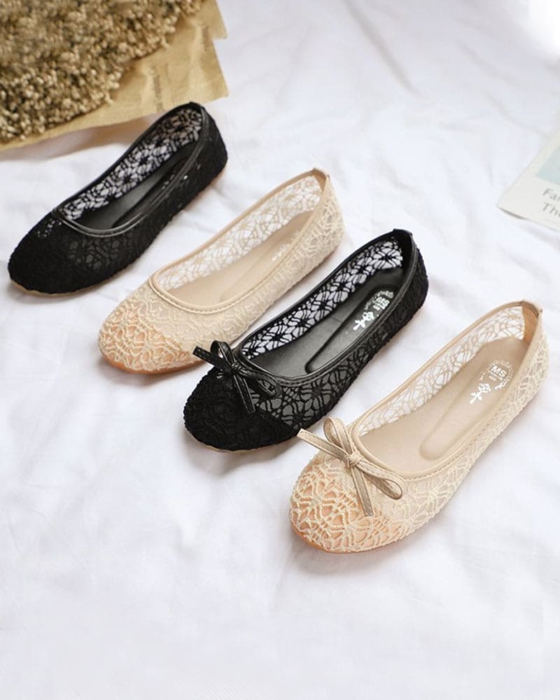 Levoire | Chaussures À Semelle Plate, Bout Rond Et Mesh