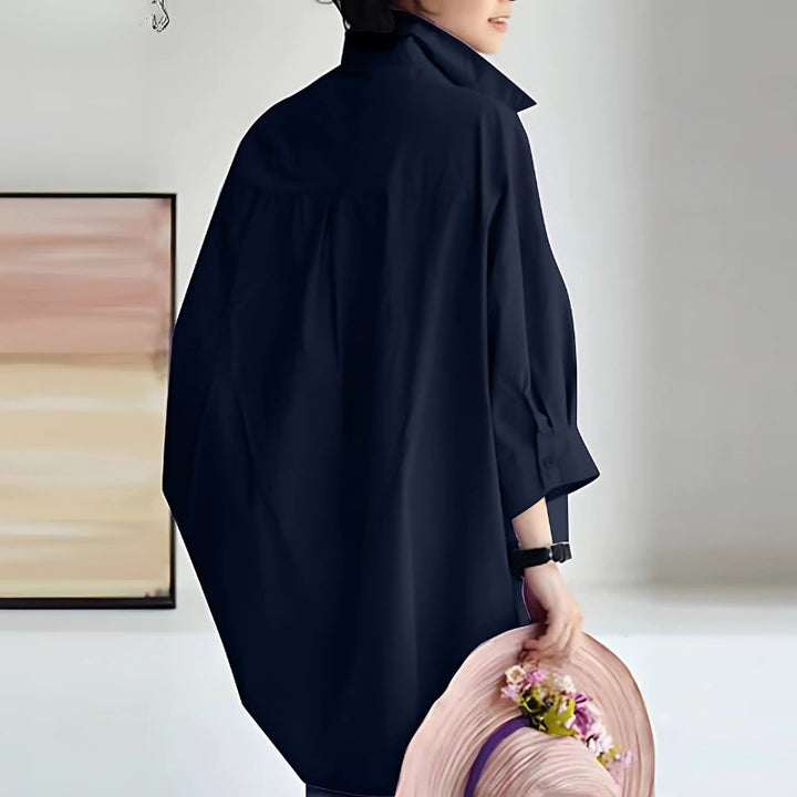 Levoire | Grande Taille Blouse Pour Femme Avec Col À Revers Et Manches Longues