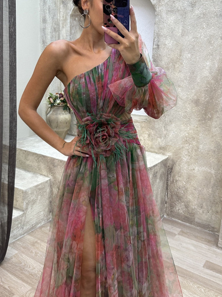 Levoire | Une Épaule Fluide Maxi Robe