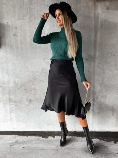 Levoire | Chemise À Col Haut Rayée Avec Des Manches De Couleur Contrastante Must Have Pour Quelqu'Un Vert