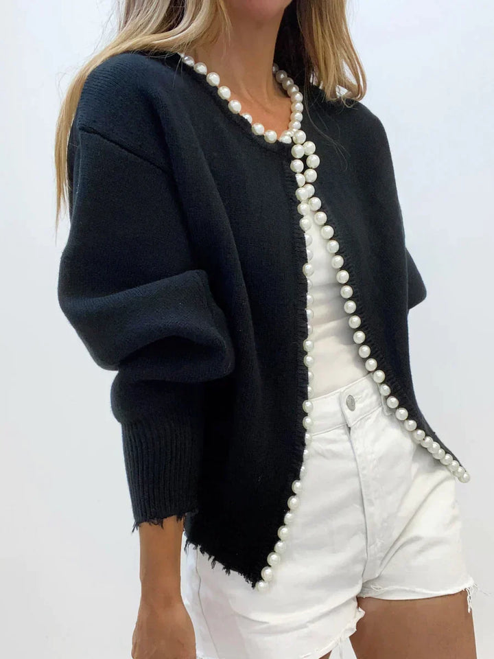 Levoire | Gilet pull avec perles Noir Taille unique