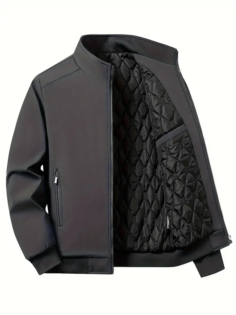 Levoire | Veste Softshell Elegante Pour Hommes Avec Des Details Modernes Gris foncé