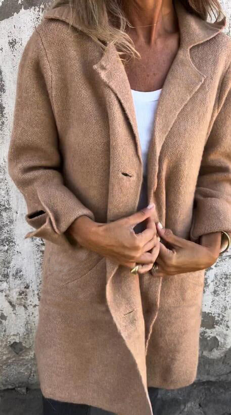Levoire | Veste Mi-Longue Avec Dos Et Poches, Boutonnage Simple Kaki