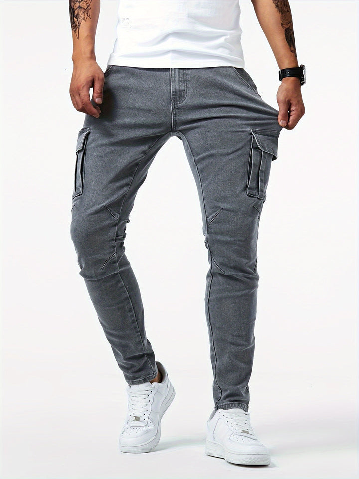 Levoire | Pantalons Cargo Slimfit En Denim Stretch