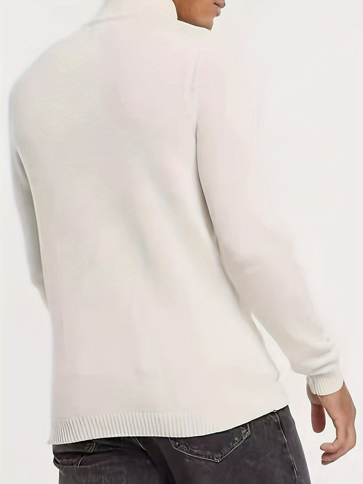 Levoire | Pull-Over Uni Avec Zip Mi-Long Et Col
