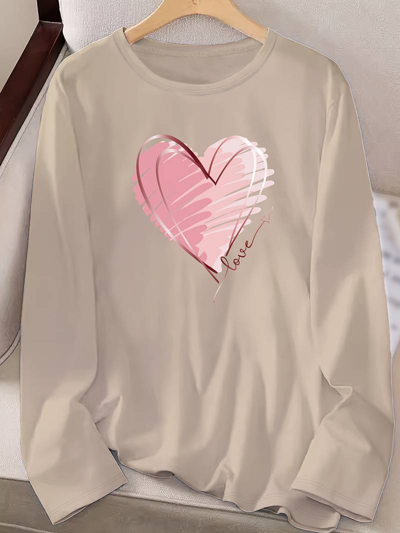 Levoire | T-shirt Manches Longues Imprimé Cœur et Amour