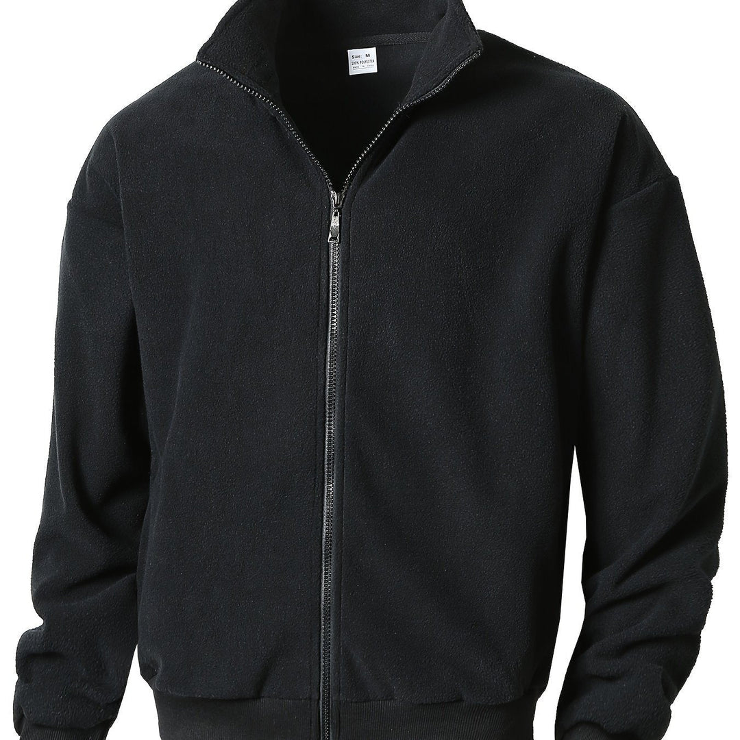 Levoire | Veste En Fleece Pour Hommes Avec Fermeture Éclair Noir