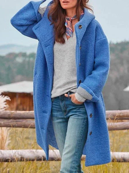 Levoire | Maxi Veste Avec Capuche Saphir bleu