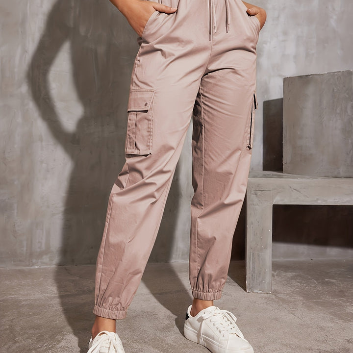 Levoire | Pantalons Cargo Taille Haute Uni