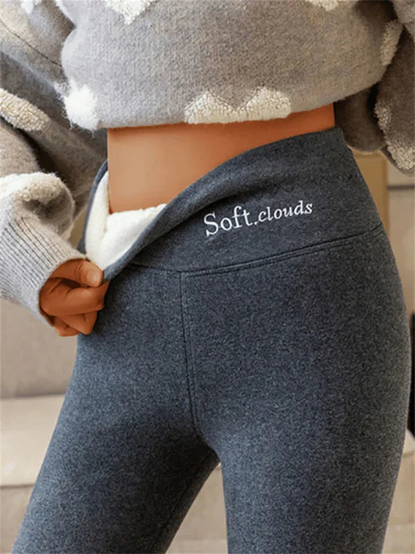 Levoire | Leggings Amincissants avec Doublure en Polaire et Ajustement Confortable pour Femmes Gris profond