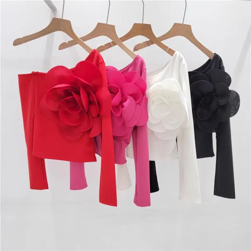 Levoire | T-shirt à manches longues 3D avec fleur