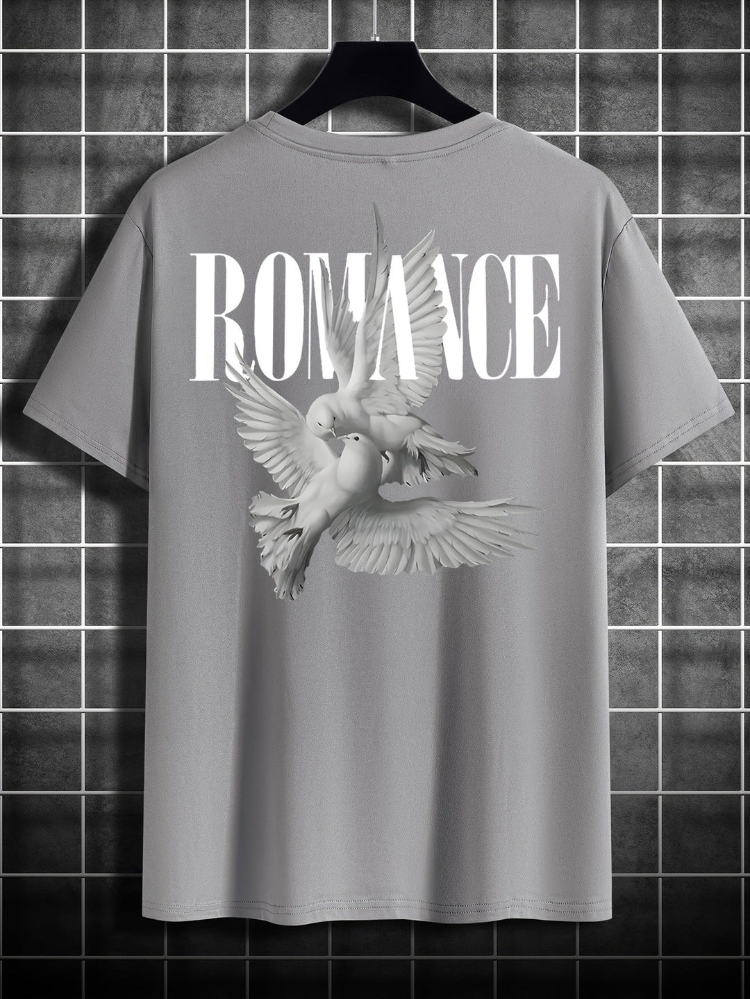 Levoire | T-Shirt En Coton Pour Hommes Avec Motif Alphabétique Et Col Rond
