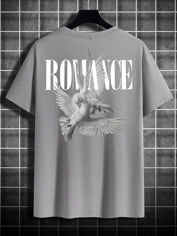 Levoire | T-Shirt En Coton Pour Hommes Avec Motif Alphabétique Et Col Rond