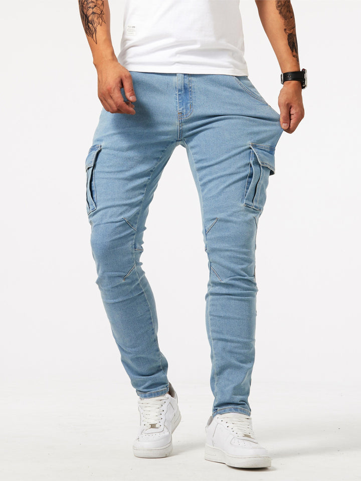 Levoire | Pantalons Cargo Slimfit En Denim Stretch