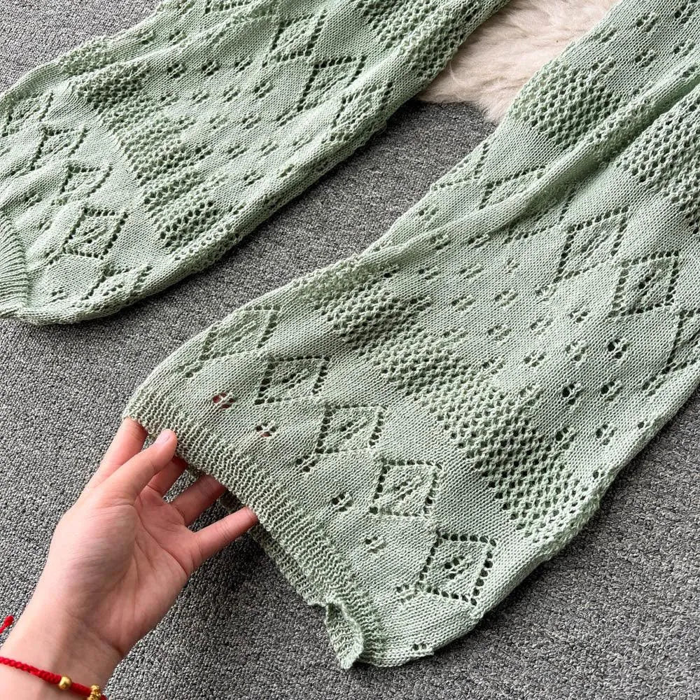 Levoire | Pantalons larges, droits à taille haute avec jambes larges et top