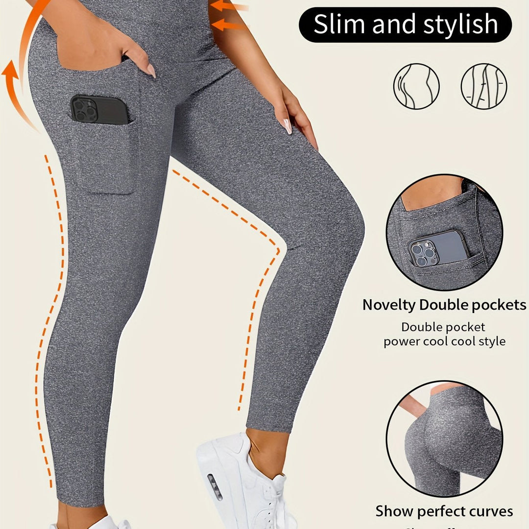 Levoire | Pantalons De Yoga Unis Avec Poche Et Haute Élasticité