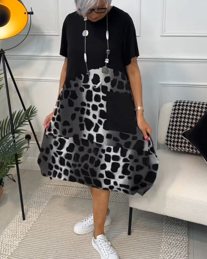 Levoire | Robe À Manches Courtes Avec Col Rond