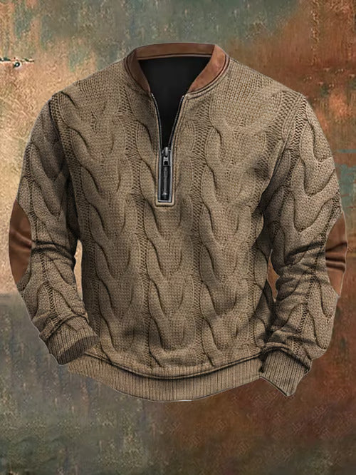 Levoire | Pull À Zip Réchauffant En Tricot Khaki