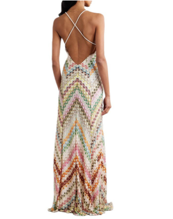 Levoire | Robe À Épaule Décalée Rayée Multicolore