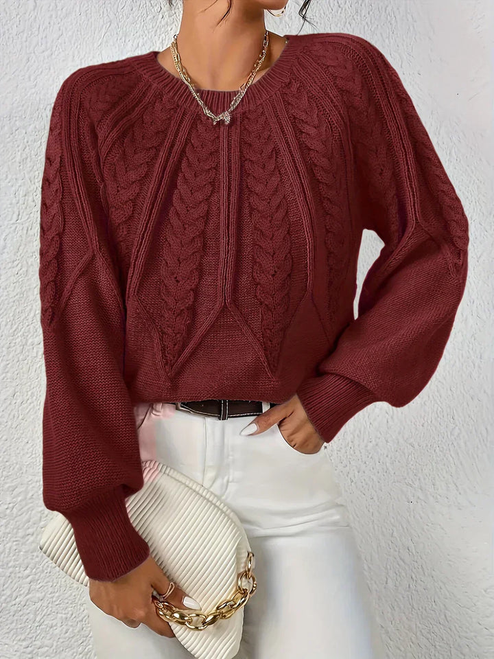 Levoire | Pull Torsadé Décontracté Et Élégant Rouge