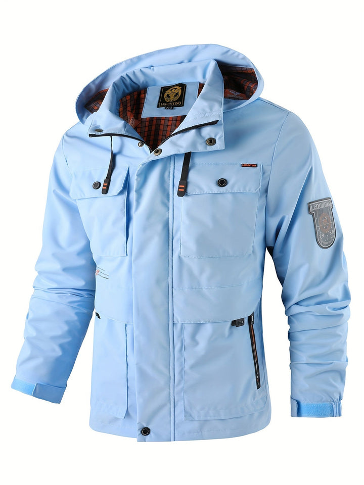 Levoire | Veste D'Été Élégante Pour Hommes Avec Capuche Amovible Bleu clair