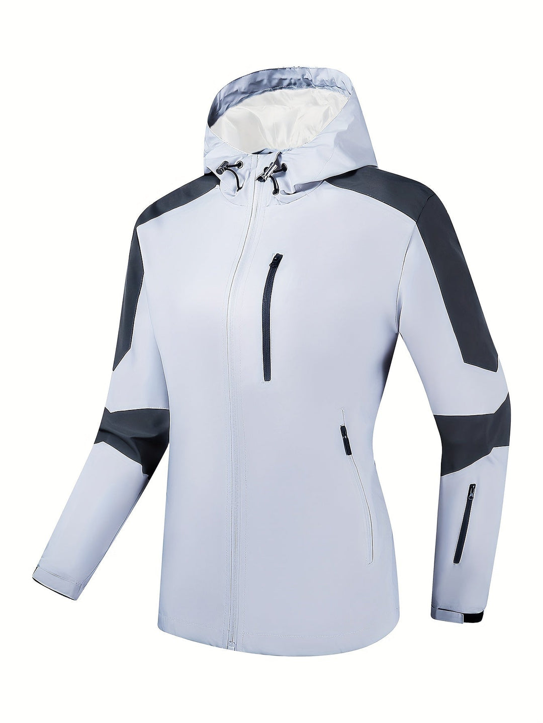 Levoire | Veste De Pluie Sportive Pour Femmes En Plus Grande Taille Gris clair